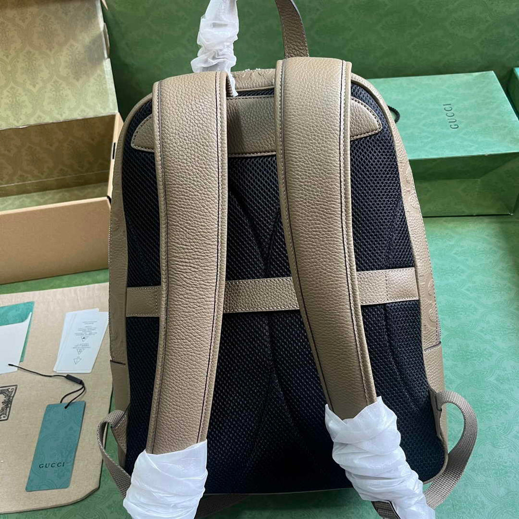 Gucci Large jumbo GG backpack  ‎766932 in Beige leather
