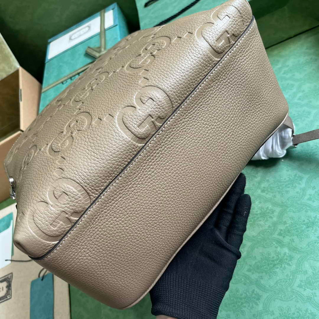 Gucci Large jumbo GG backpack  ‎766932 in Beige leather