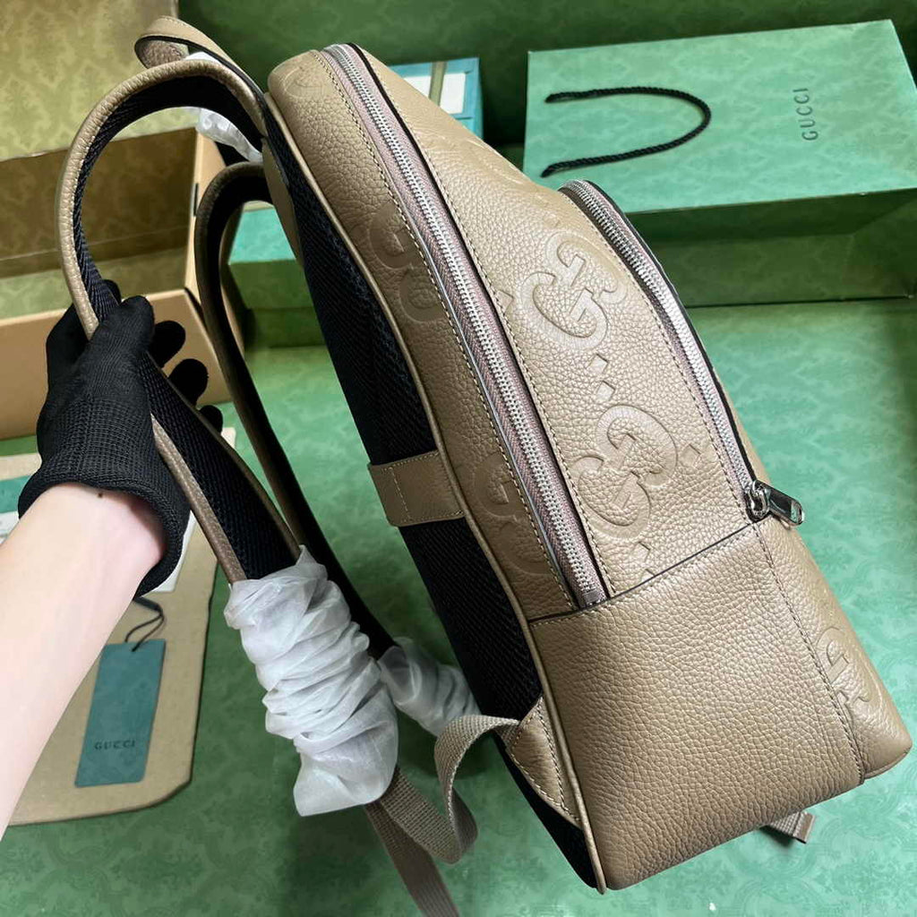 Gucci Large jumbo GG backpack  ‎766932 in Beige leather