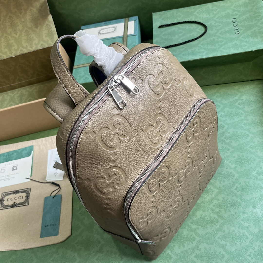 Gucci Large jumbo GG backpack  ‎766932 in Beige leather
