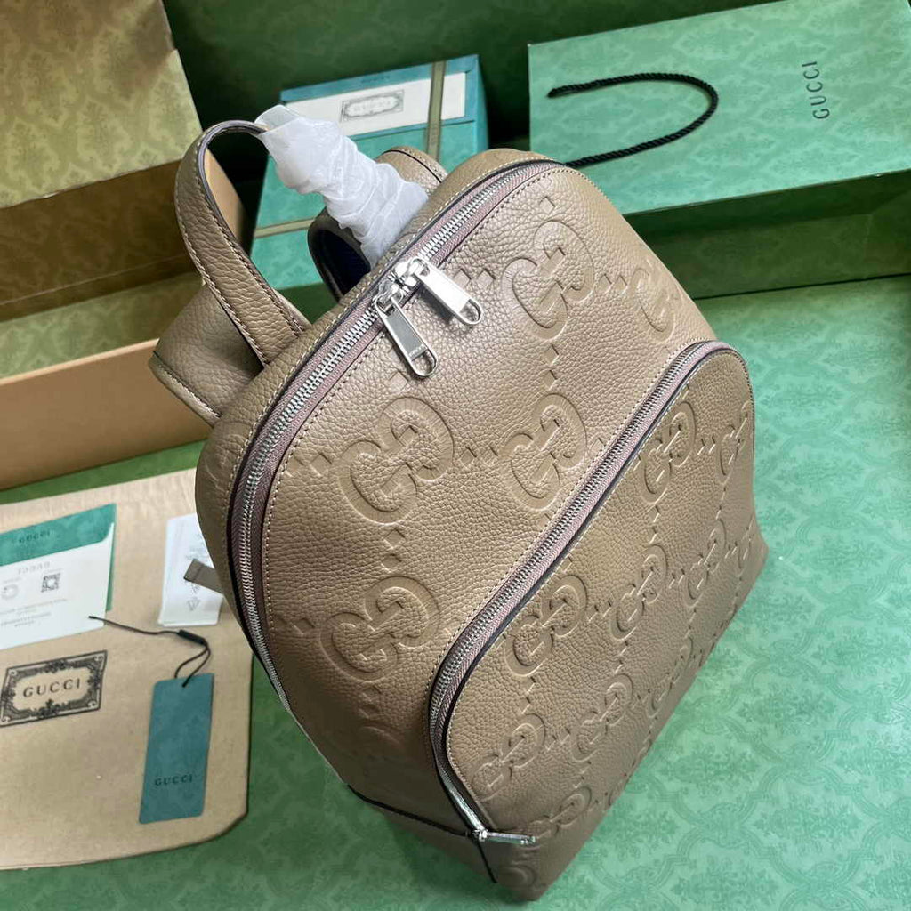 Gucci Large jumbo GG backpack  ‎766932 in Beige leather