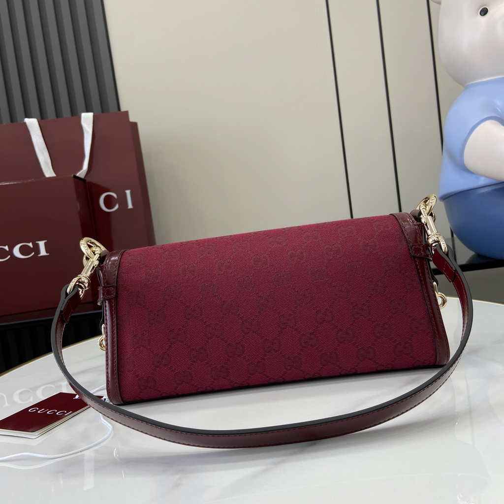 Gucci Luce small shoulder bag 786027 in red Original GG canvas