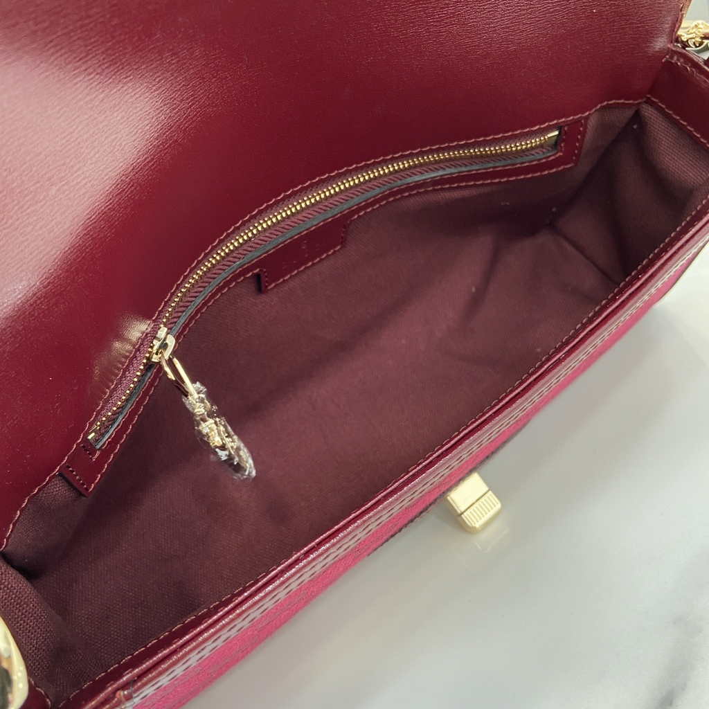 Gucci Luce small shoulder bag 786027 in red Original GG canvas