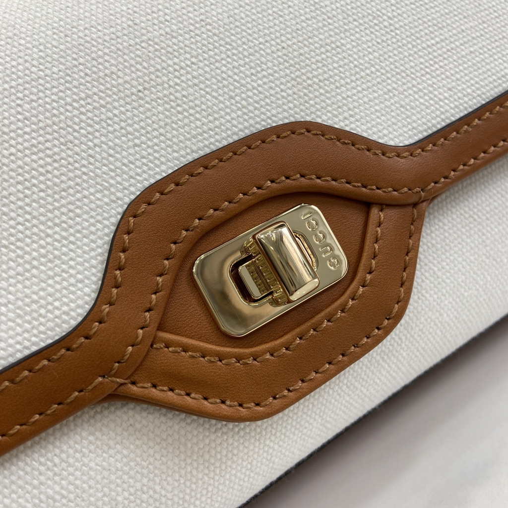 Gucci luce small shoulder bag 786027 in white original GG canvas