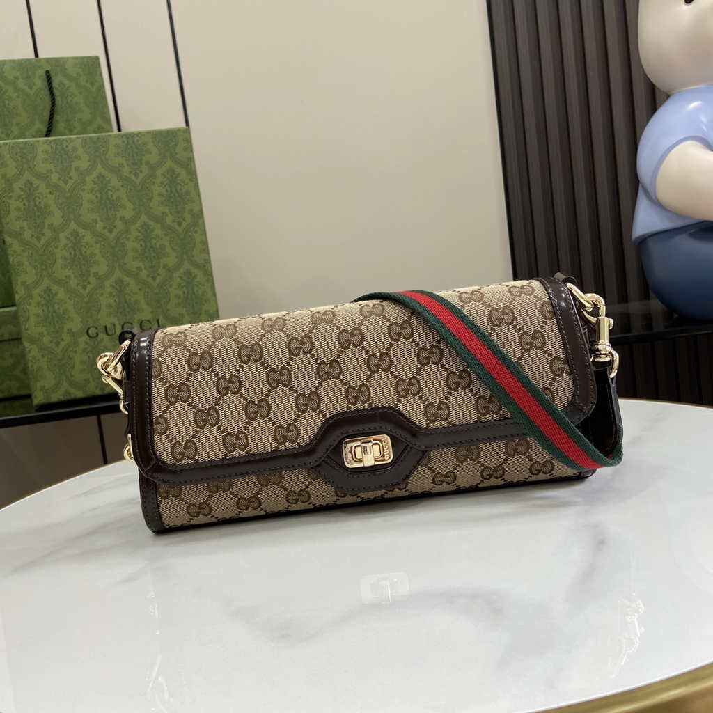 Gucci luce small shoulder bag 786027 in brown original GG canvas