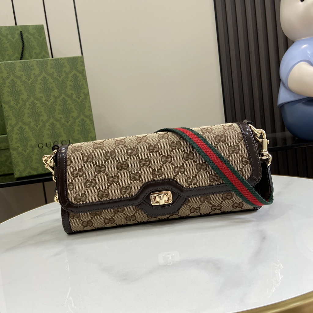 Gucci luce small shoulder bag 786027 in brown original GG canvas