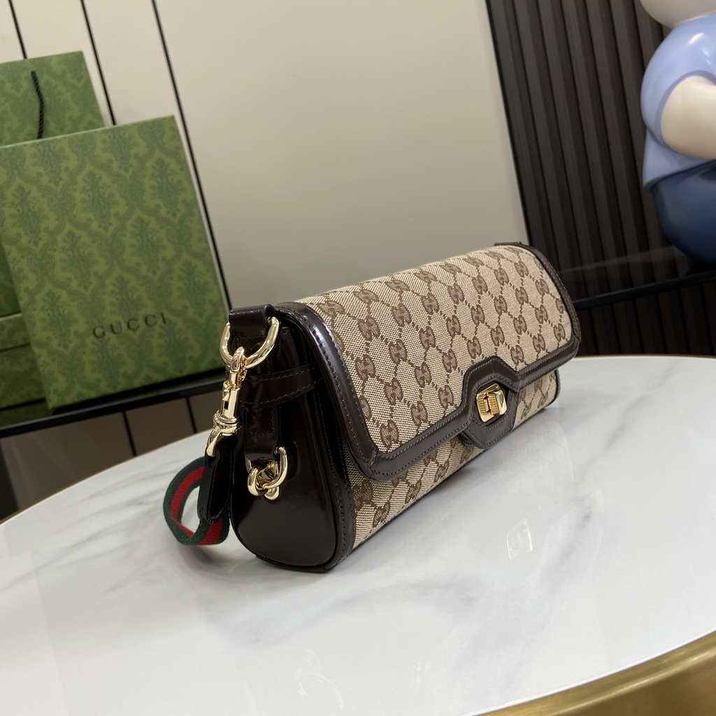 Gucci luce small shoulder bag 786027 in brown original GG canvas