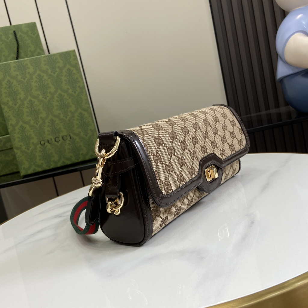 Gucci luce small shoulder bag 786027 in brown original GG canvas