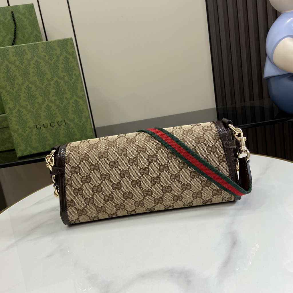 Gucci luce small shoulder bag 786027 in brown original GG canvas