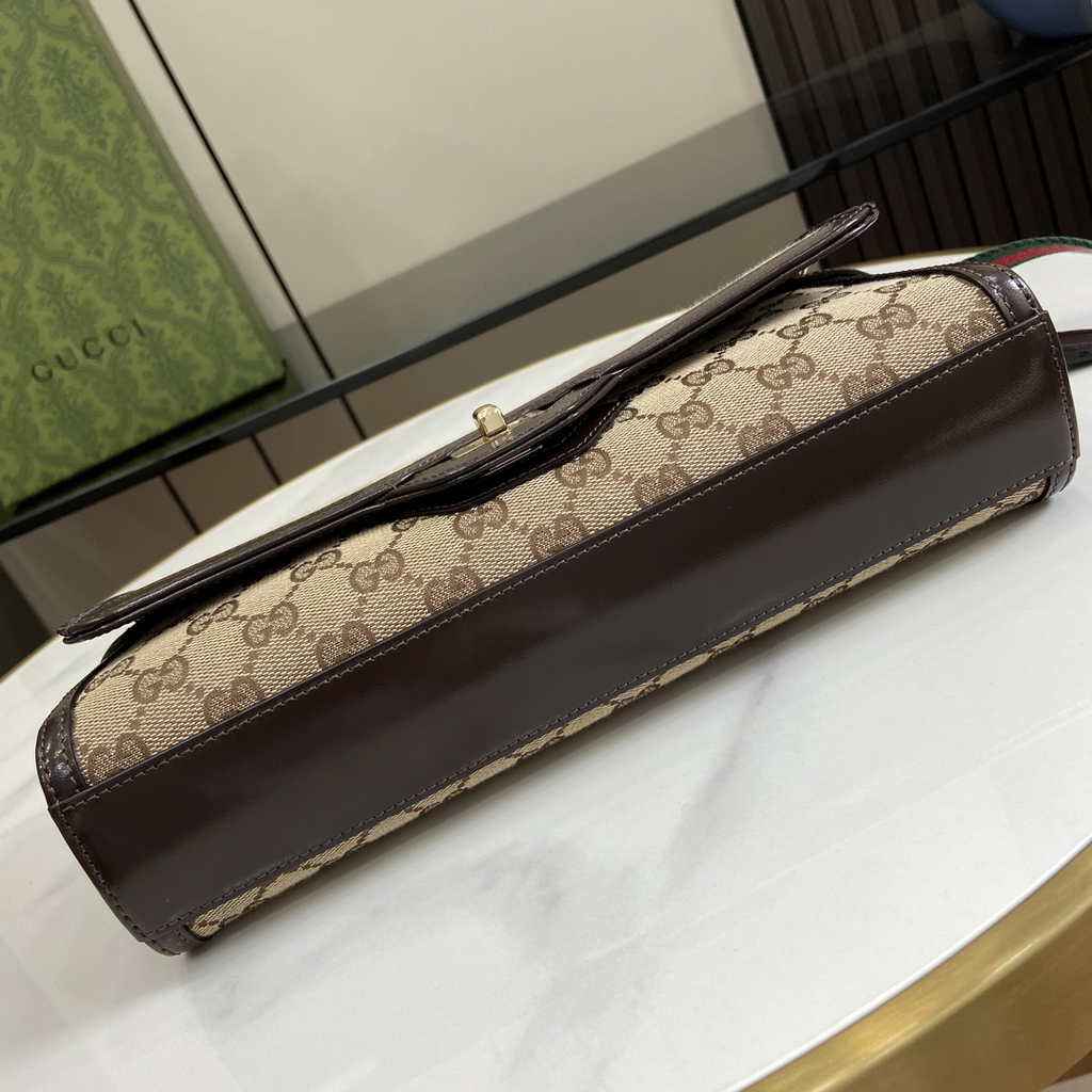 Gucci luce small shoulder bag 786027 in brown original GG canvas