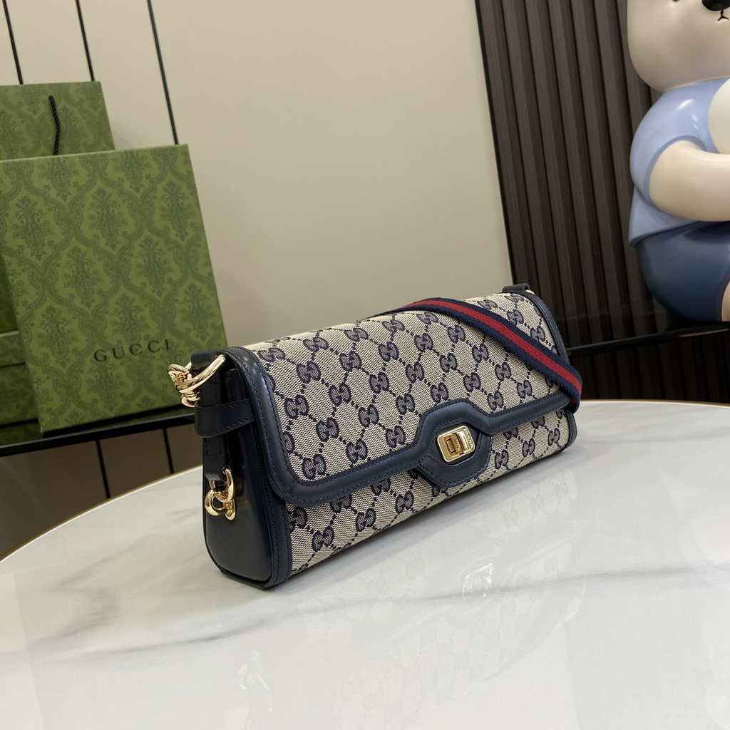 Gucci Luce small shoulder bag 786027 in black Original GG canvas