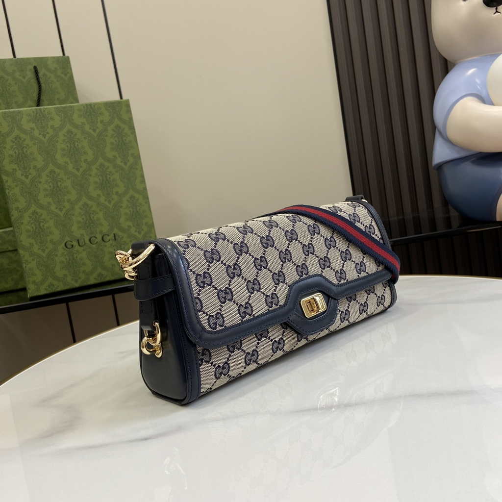 Gucci Luce small shoulder bag 786027 in black Original GG canvas