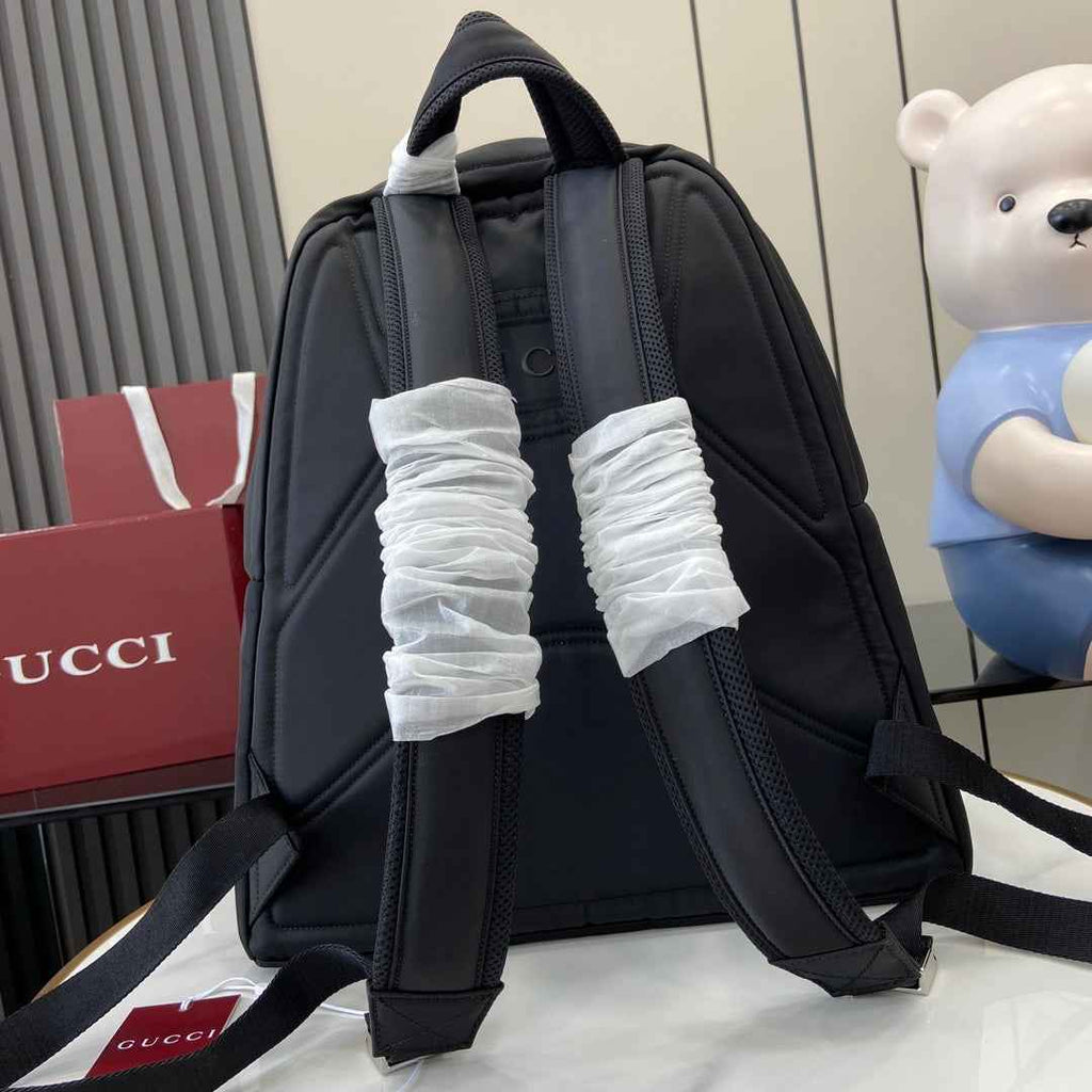 Gucci Medium backpack with Gucci logo 800265 in Black nylon