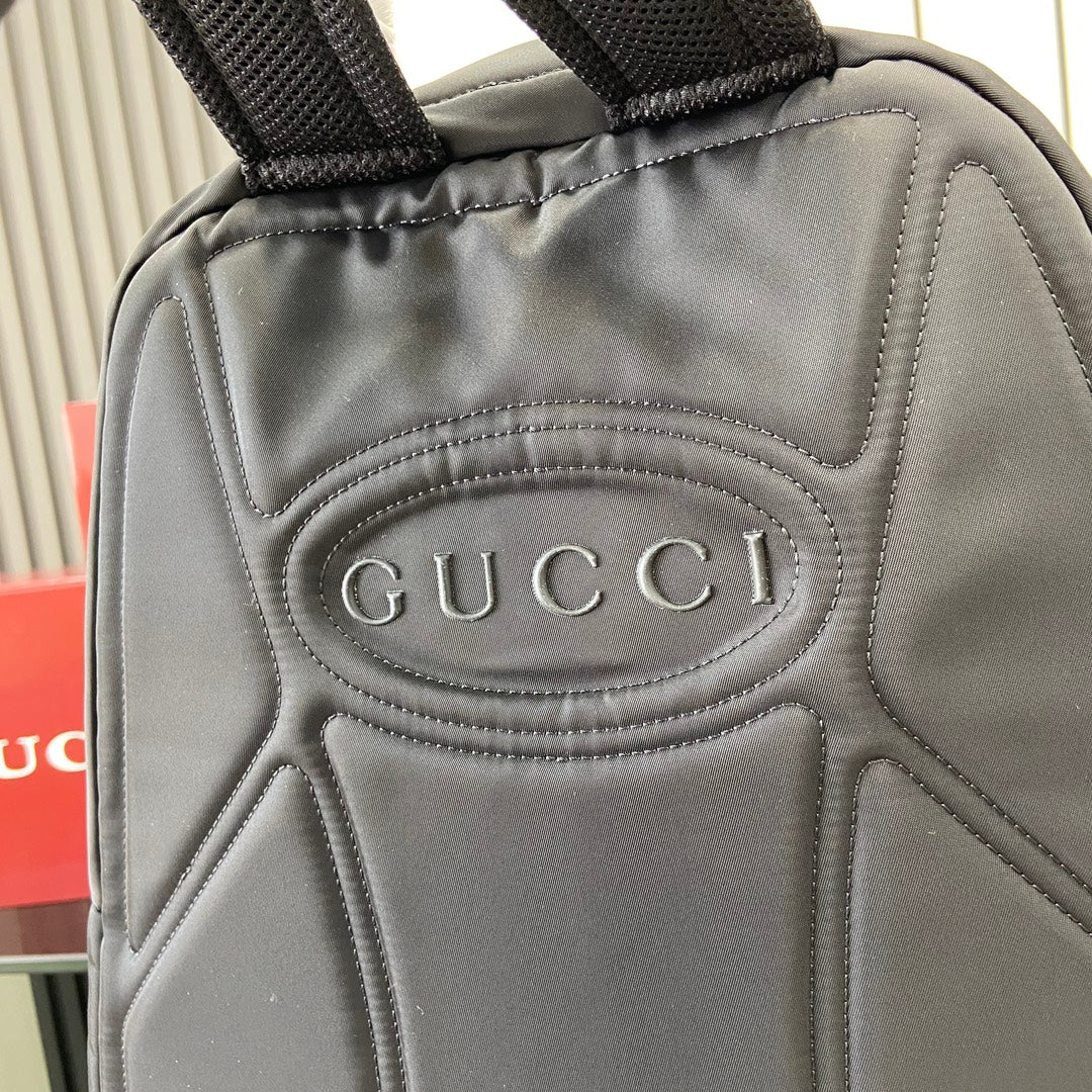 Gucci Medium backpack with Gucci logo 800265 in Black nylon