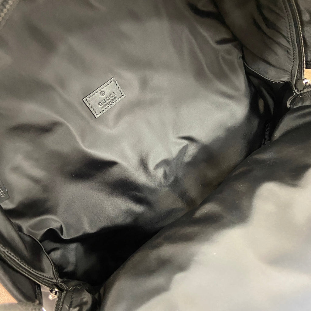 Gucci Medium backpack with Gucci logo 800265 in Black nylon