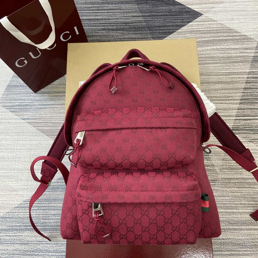 Gucci Medium backpack with Gucci logo 800265 in red