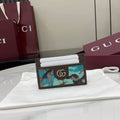 Gucci ophidia card case 834795 in blue GG fabric