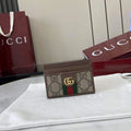 Gucci Ophidia card case 838486 in beige and brown GG Supreme