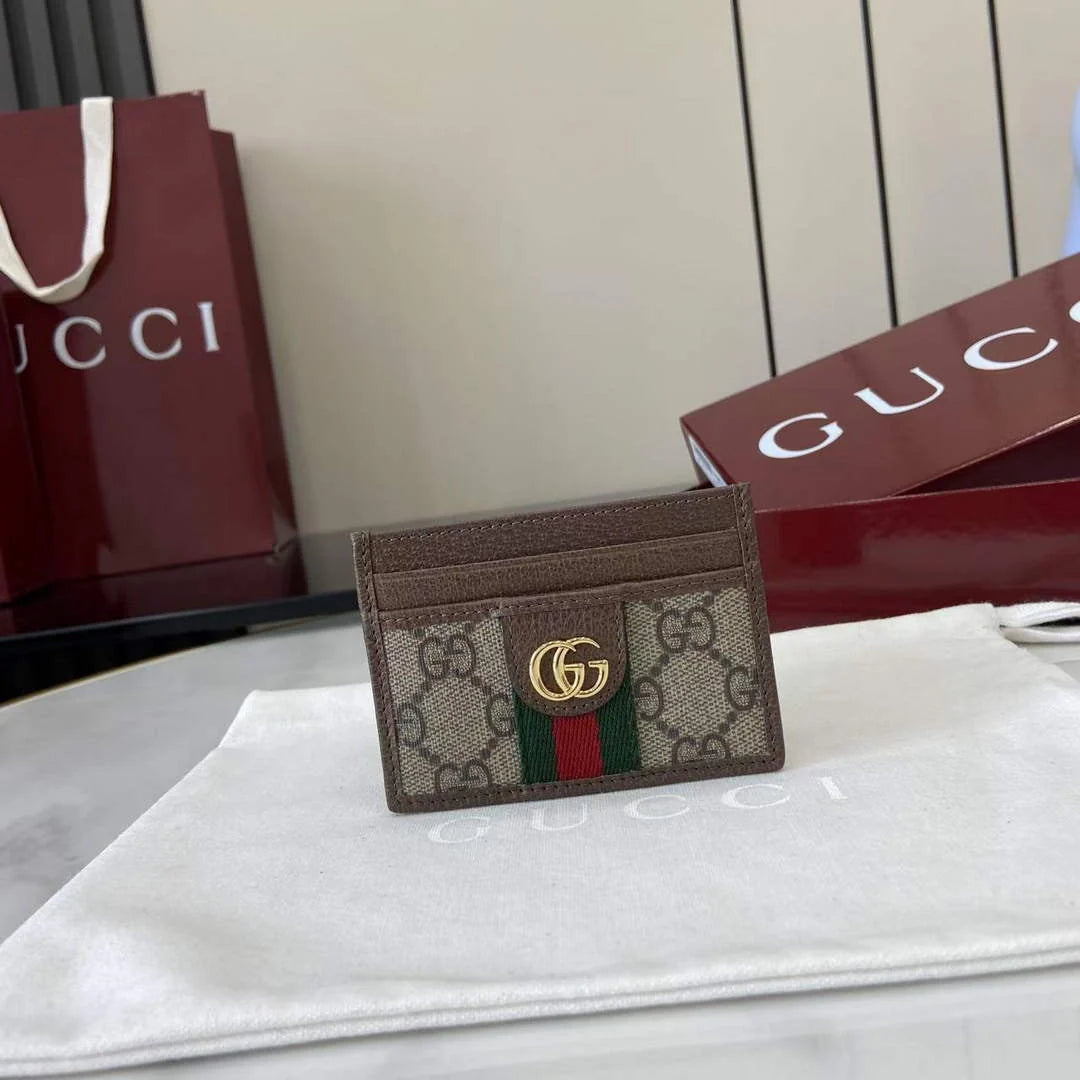 Gucci Ophidia card case 838486 in beige and brown GG Supreme