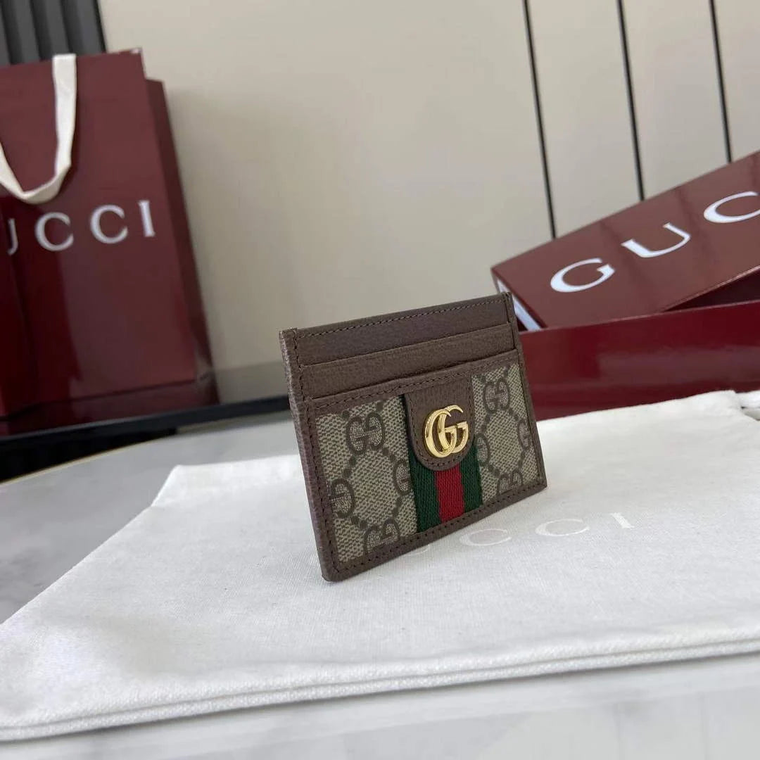Gucci Ophidia card case 838486 in beige and brown GG Supreme