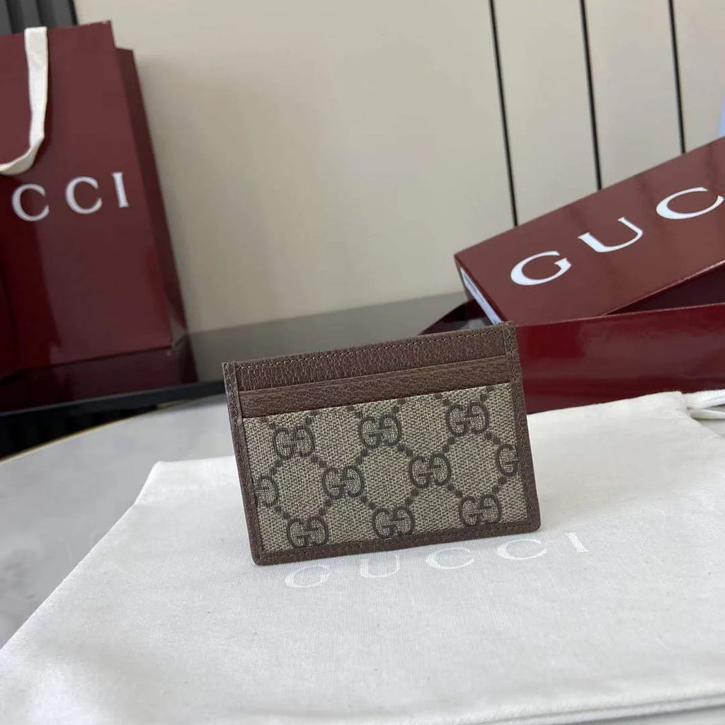 Gucci Ophidia card case 838486 in beige and brown GG Supreme
