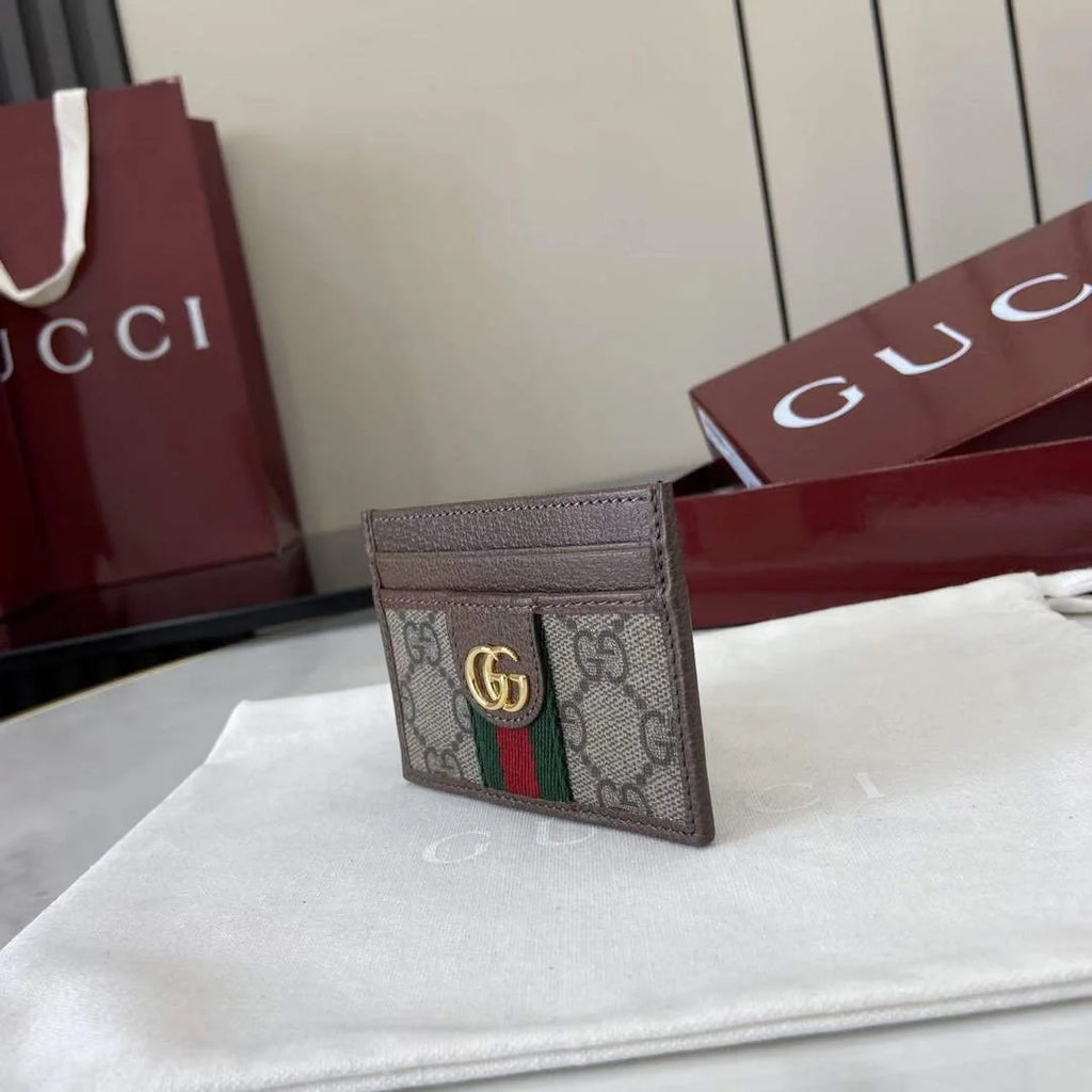 Gucci Ophidia card case 838486 in beige and brown GG Supreme