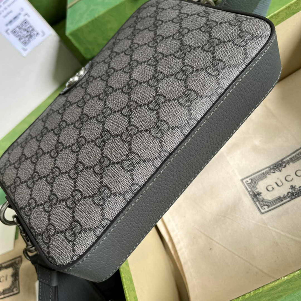 Gucci Ophidia GG crossbody bag 699439 in grey and black Supreme