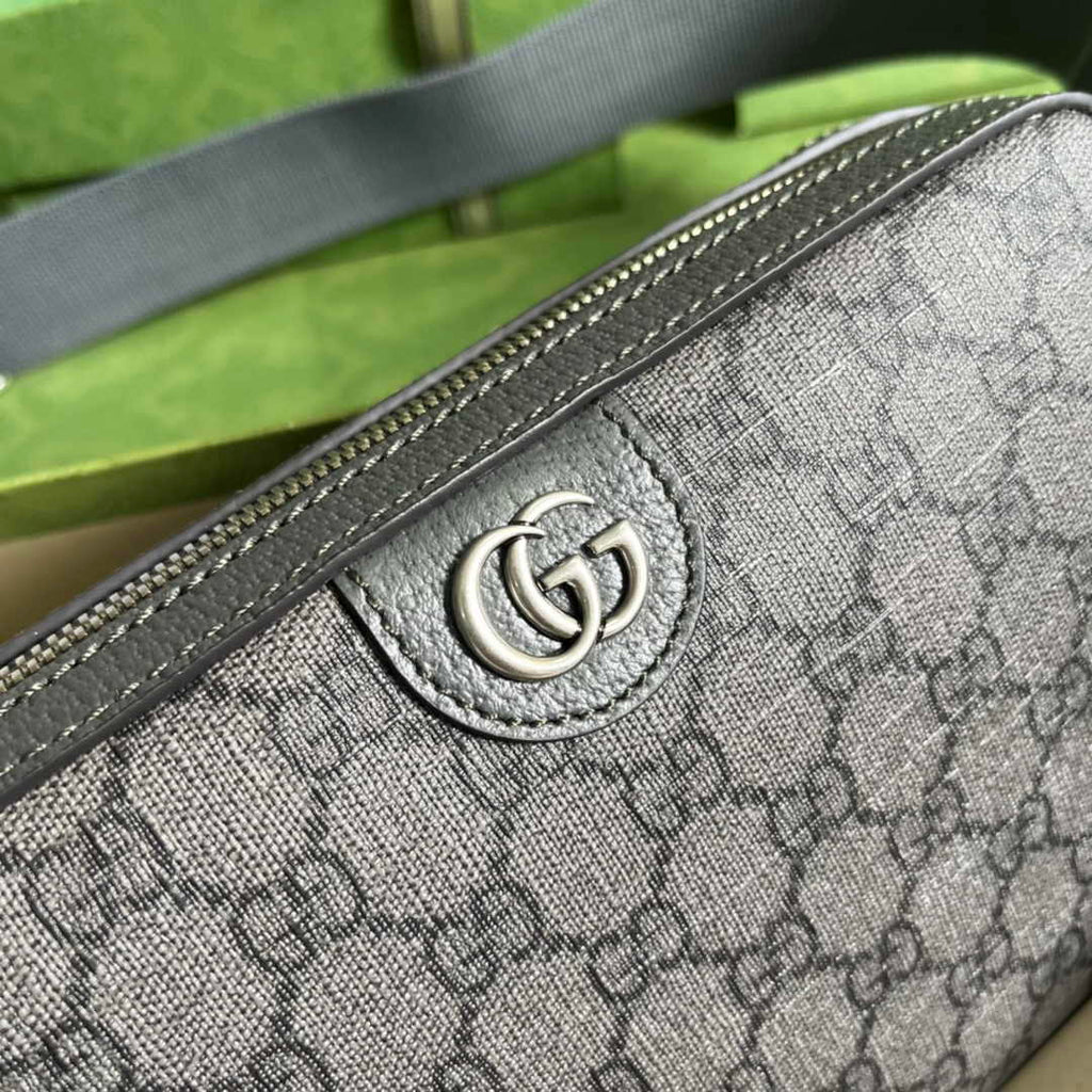 Gucci Ophidia GG crossbody bag 699439 in grey and black Supreme