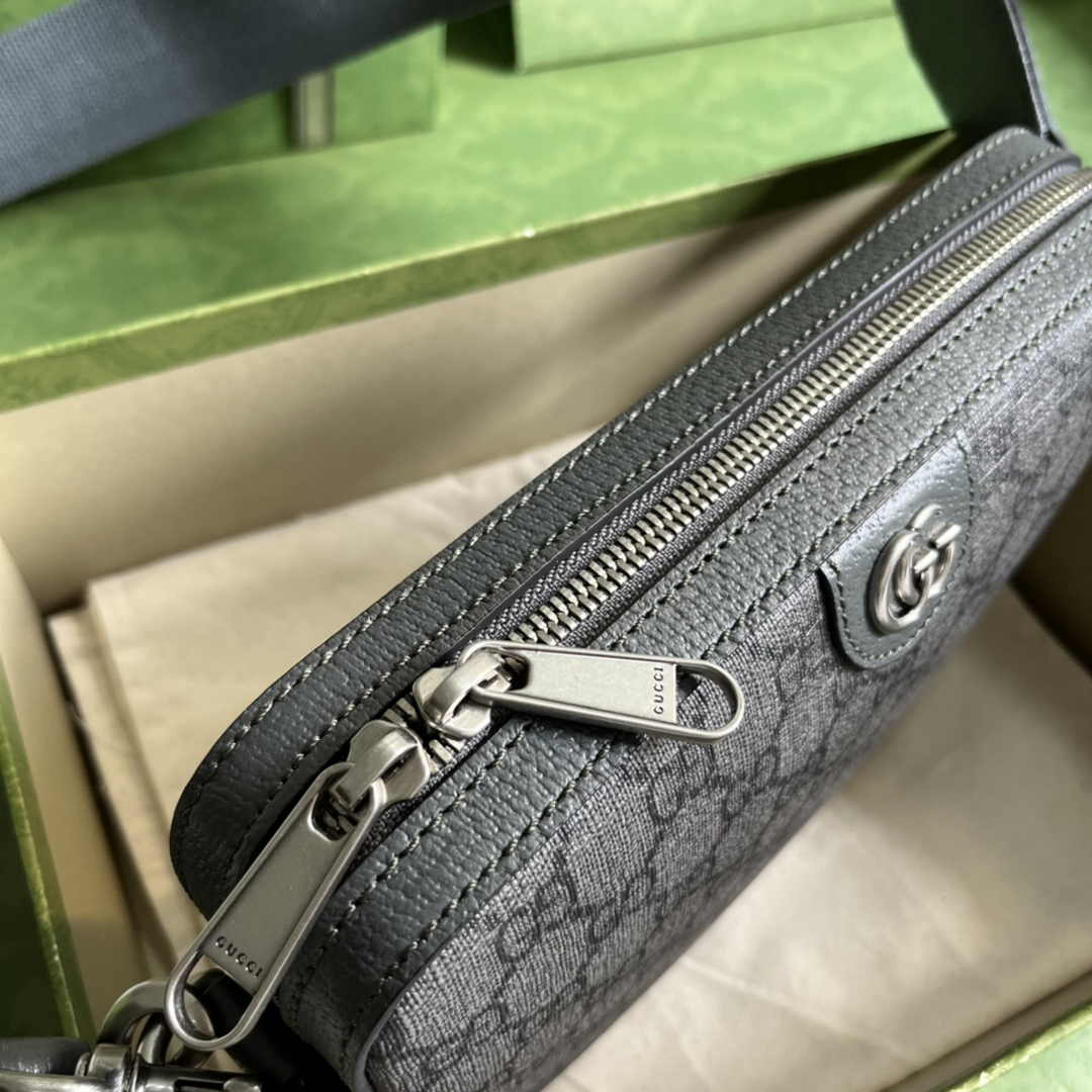 Gucci Ophidia GG crossbody bag 699439 in grey and black Supreme