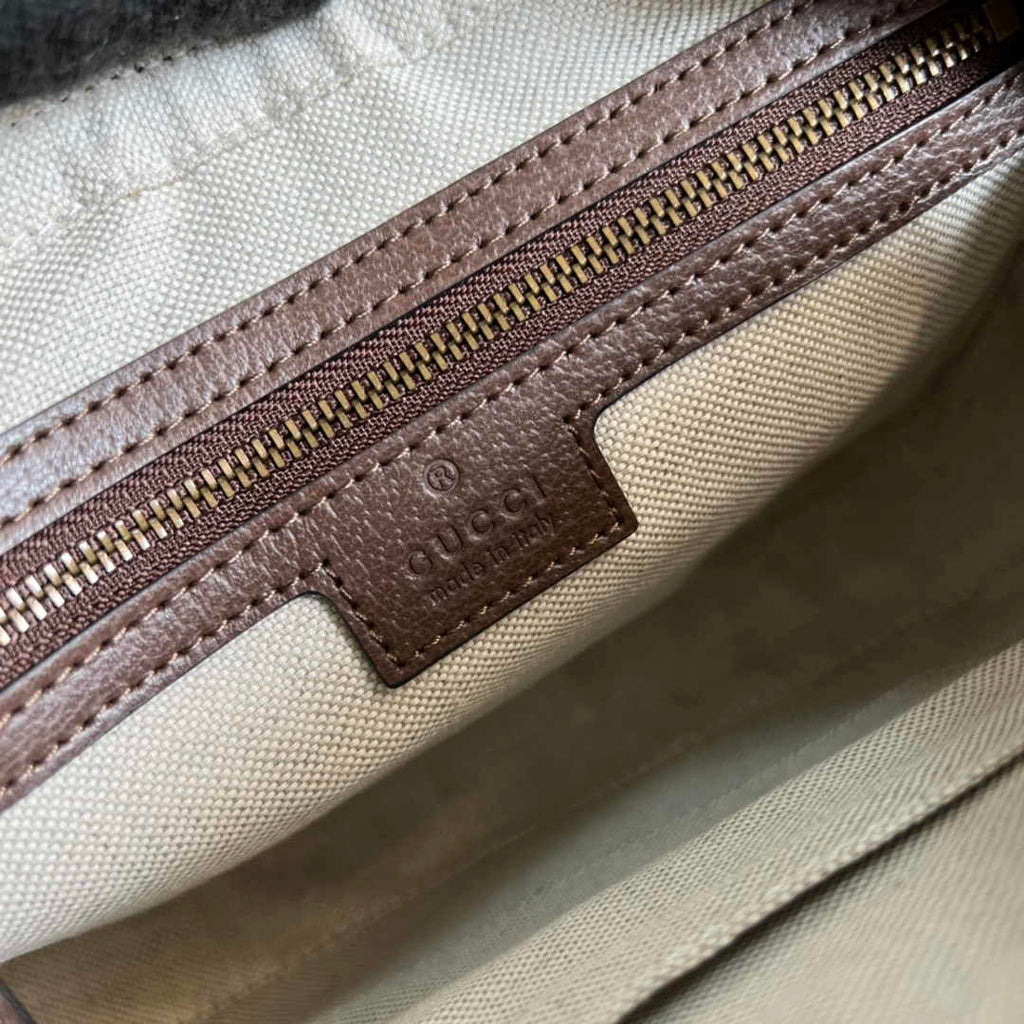 Gucci Ophidia GG crossbody bag 699439 in beige and ebony GG Supreme
