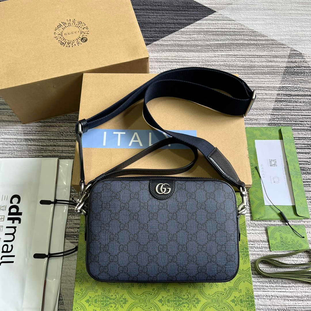 Gucci Ophidia GG crossbody bag 699439 in blue and black Supreme