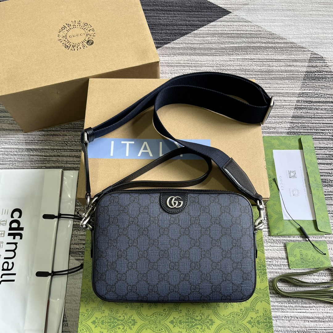 Gucci Ophidia GG crossbody bag 699439 in blue and black Supreme