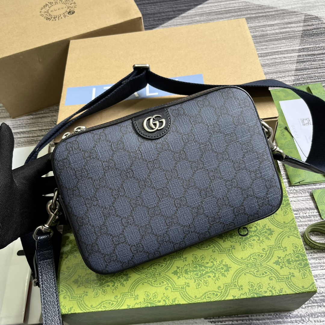Gucci Ophidia GG crossbody bag 699439 in blue and black Supreme