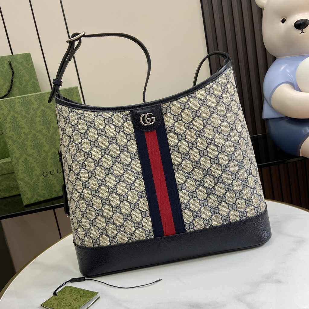 Gucci Ophidia GG medium shoulder bag 781392 blue leather