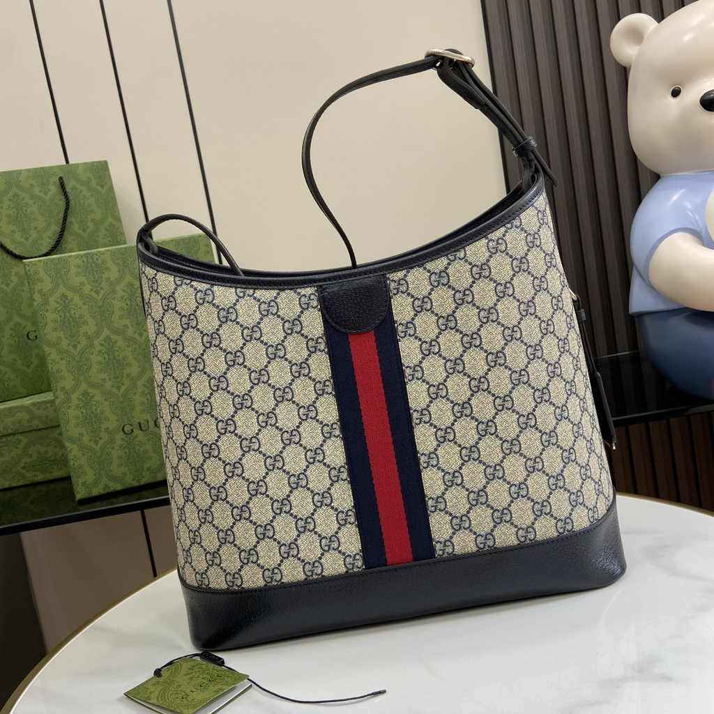 Gucci Ophidia GG medium shoulder bag 781392 blue leather