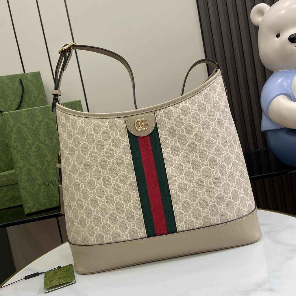 Gucci Ophidia GG medium shoulder bag 781392 oatmeal leather