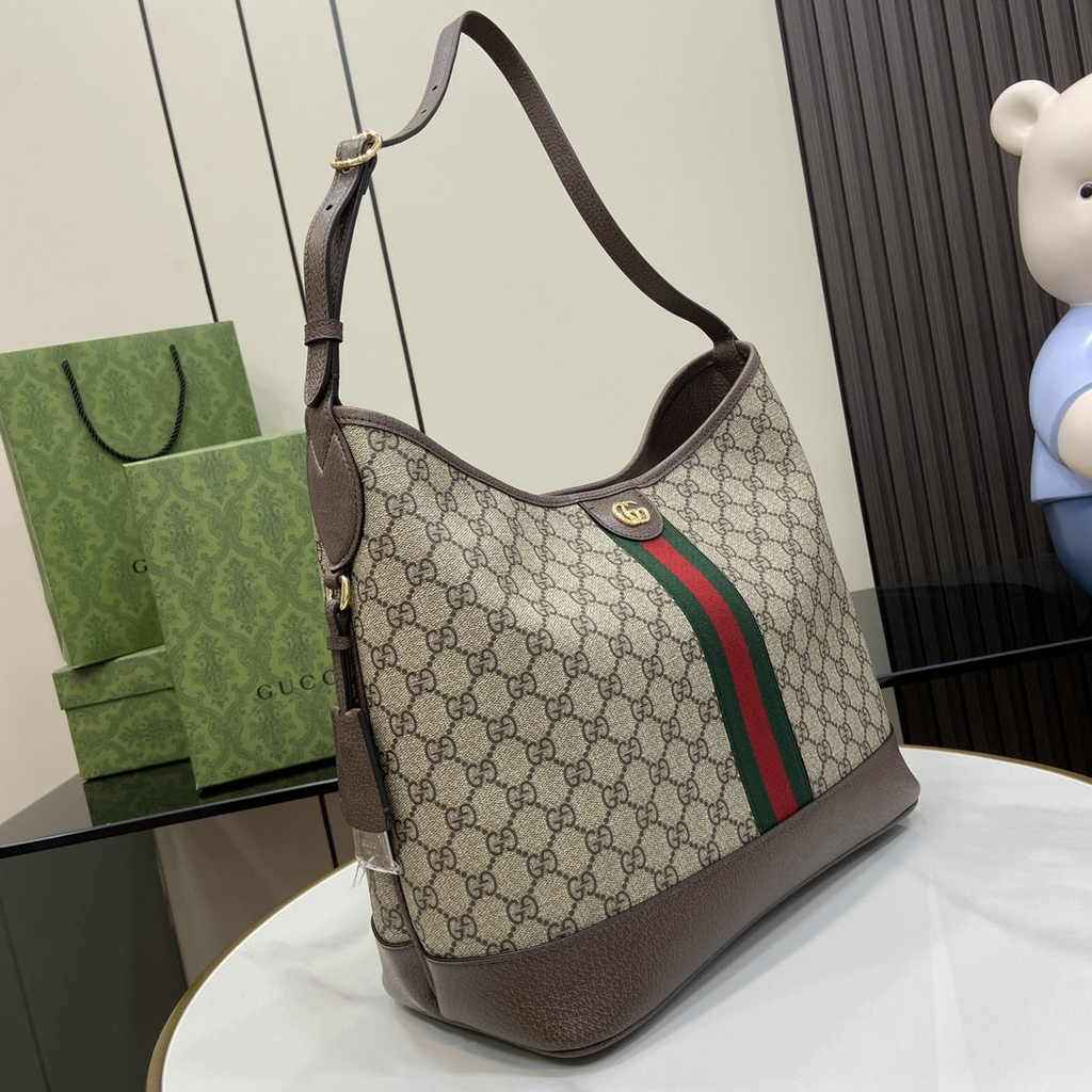 Gucci Ophidia GG medium shoulder bag 781392 brown leather