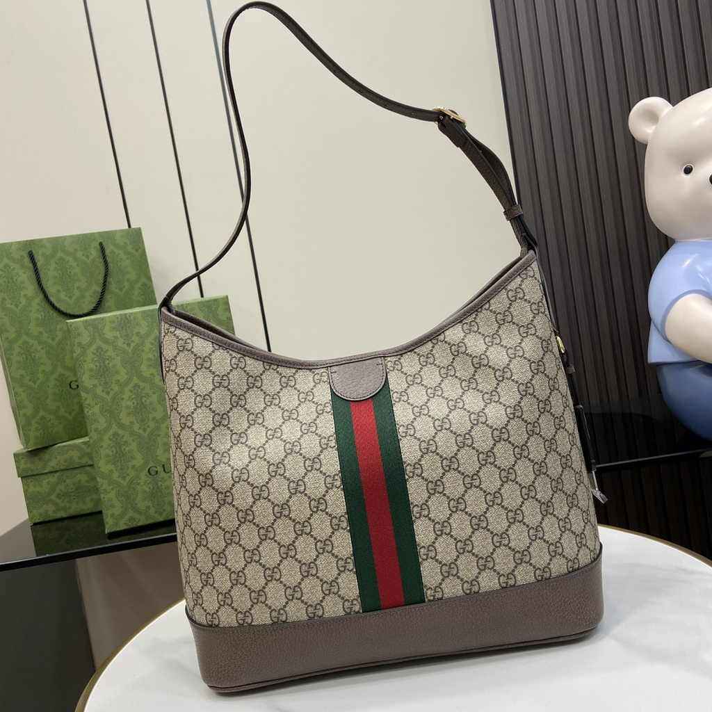 Gucci Ophidia GG medium shoulder bag 781392 brown leather