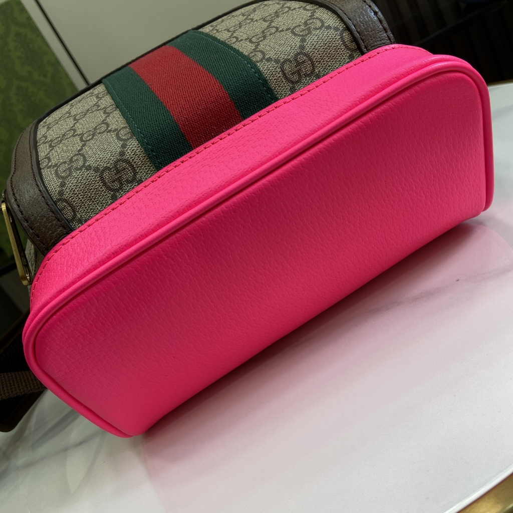 Gucci Ophidia GG small backpack 547965 in fuchsia leather