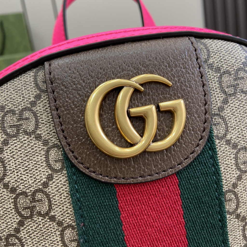Gucci Ophidia GG small backpack 547965 in fuchsia leather
