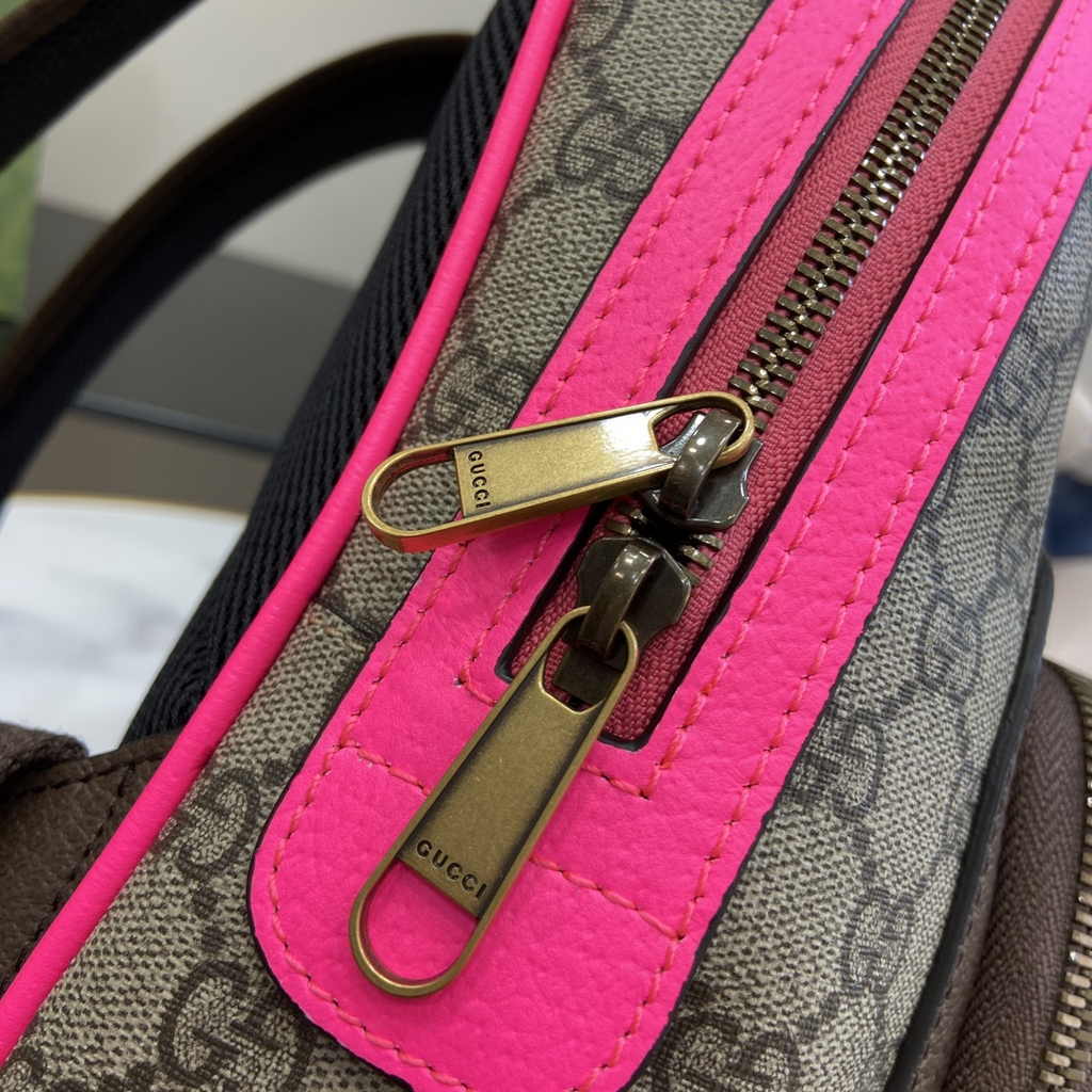 Gucci Ophidia GG small backpack 547965 in fuchsia leather