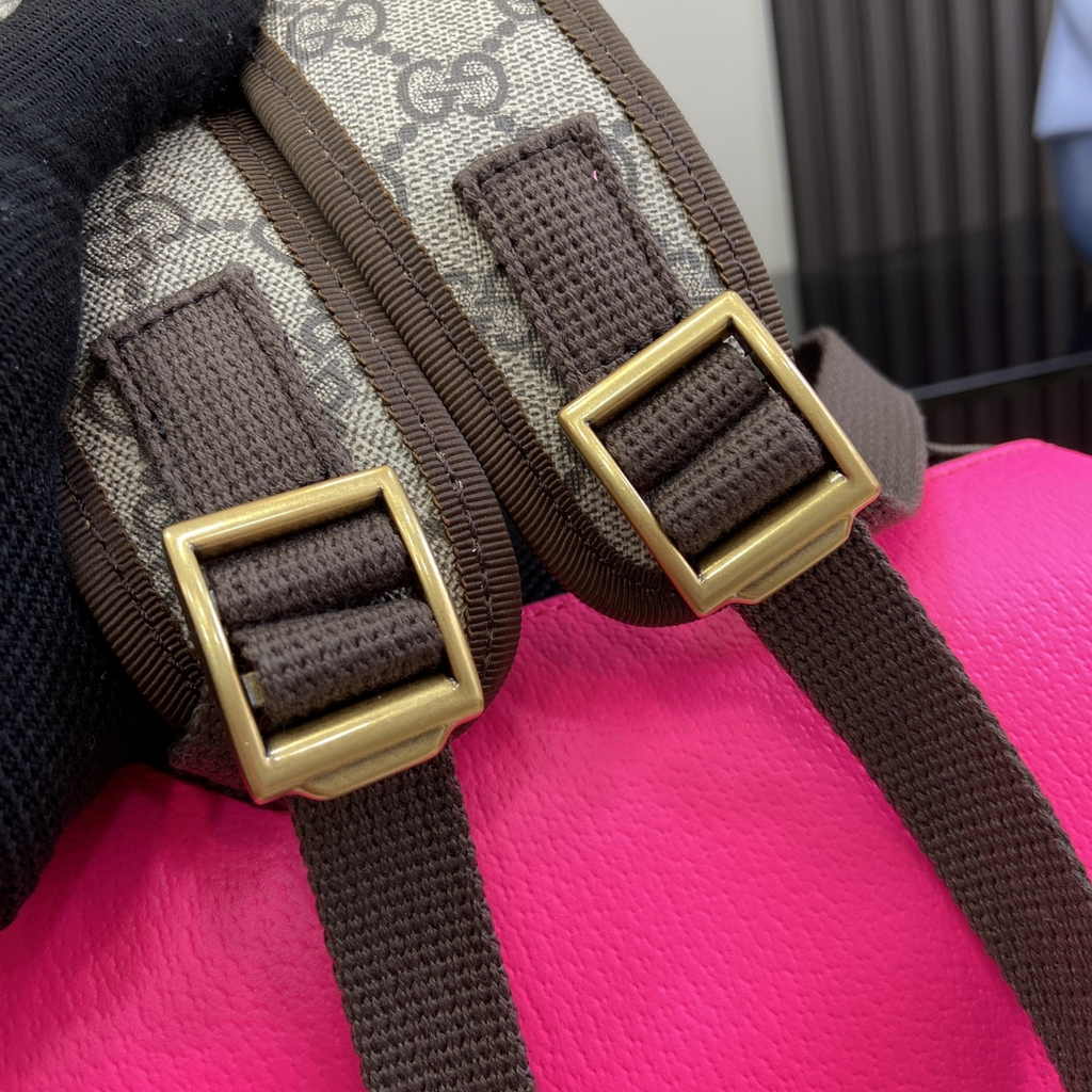 Gucci Ophidia GG small backpack 547965 in fuchsia leather