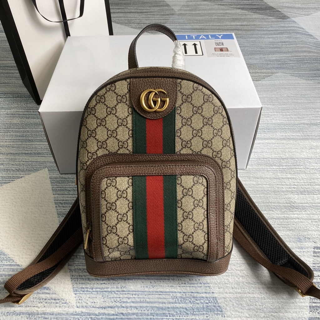 Gucci Ophidia GG small backpack 547965 in brown leather