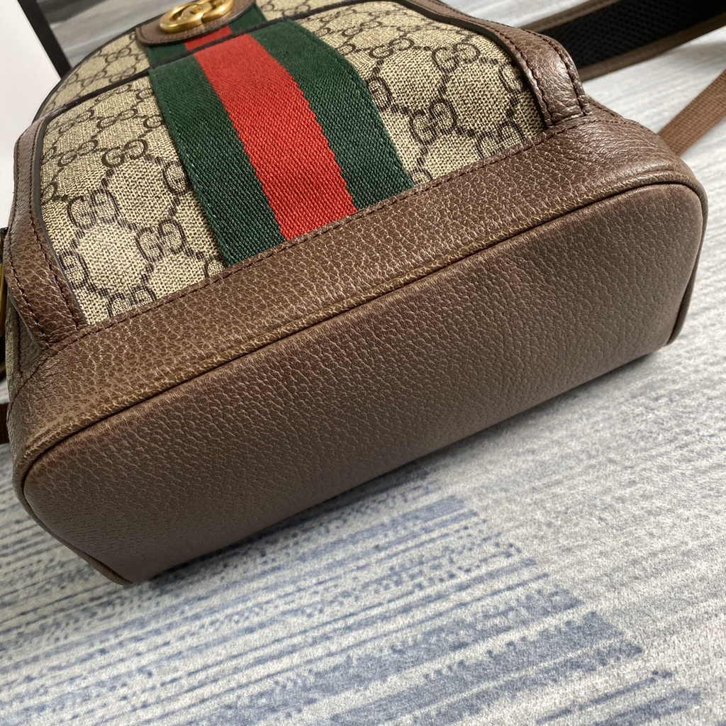 Gucci Ophidia GG small backpack 547965 in brown leather