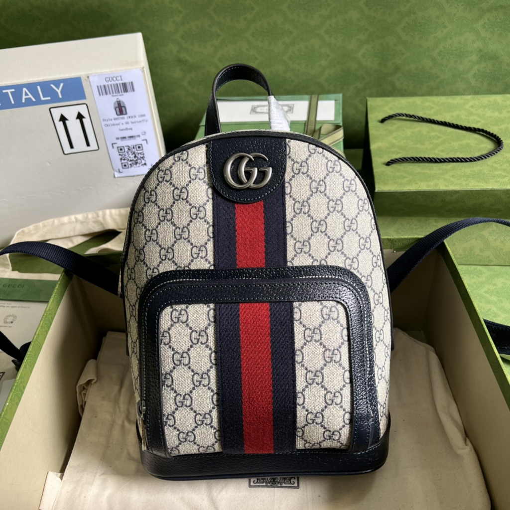 Gucci Ophidia GG small backpack 547965 in blue leather