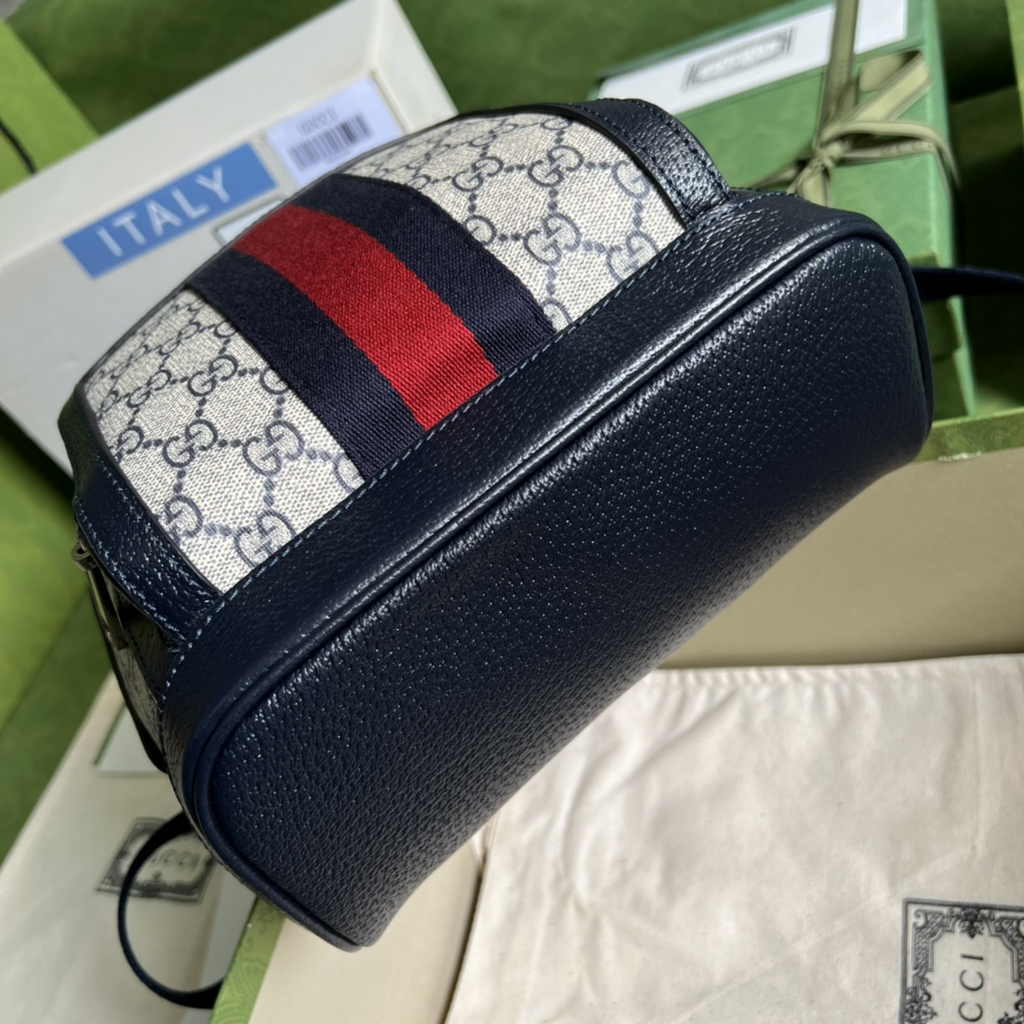 Gucci Ophidia GG small backpack 547965 in blue leather