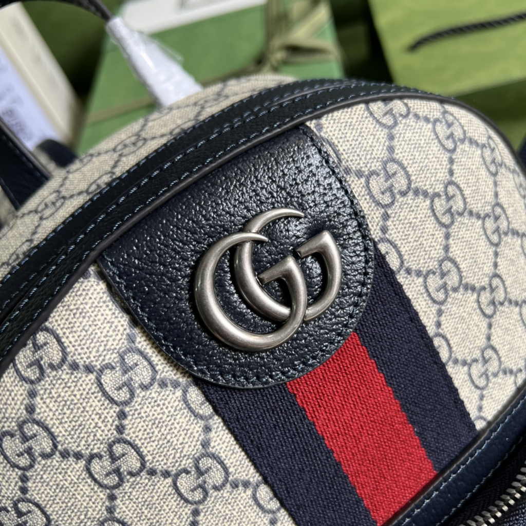 Gucci Ophidia GG small backpack 547965 in blue leather