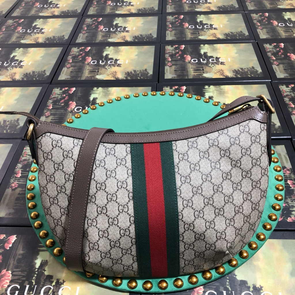 Gucci Ophidia GG small crossbody bag 598125 brown leather