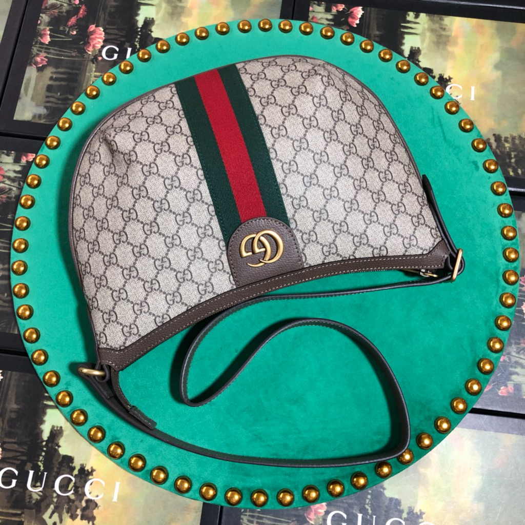 Gucci Ophidia GG small crossbody bag 598125 brown leather