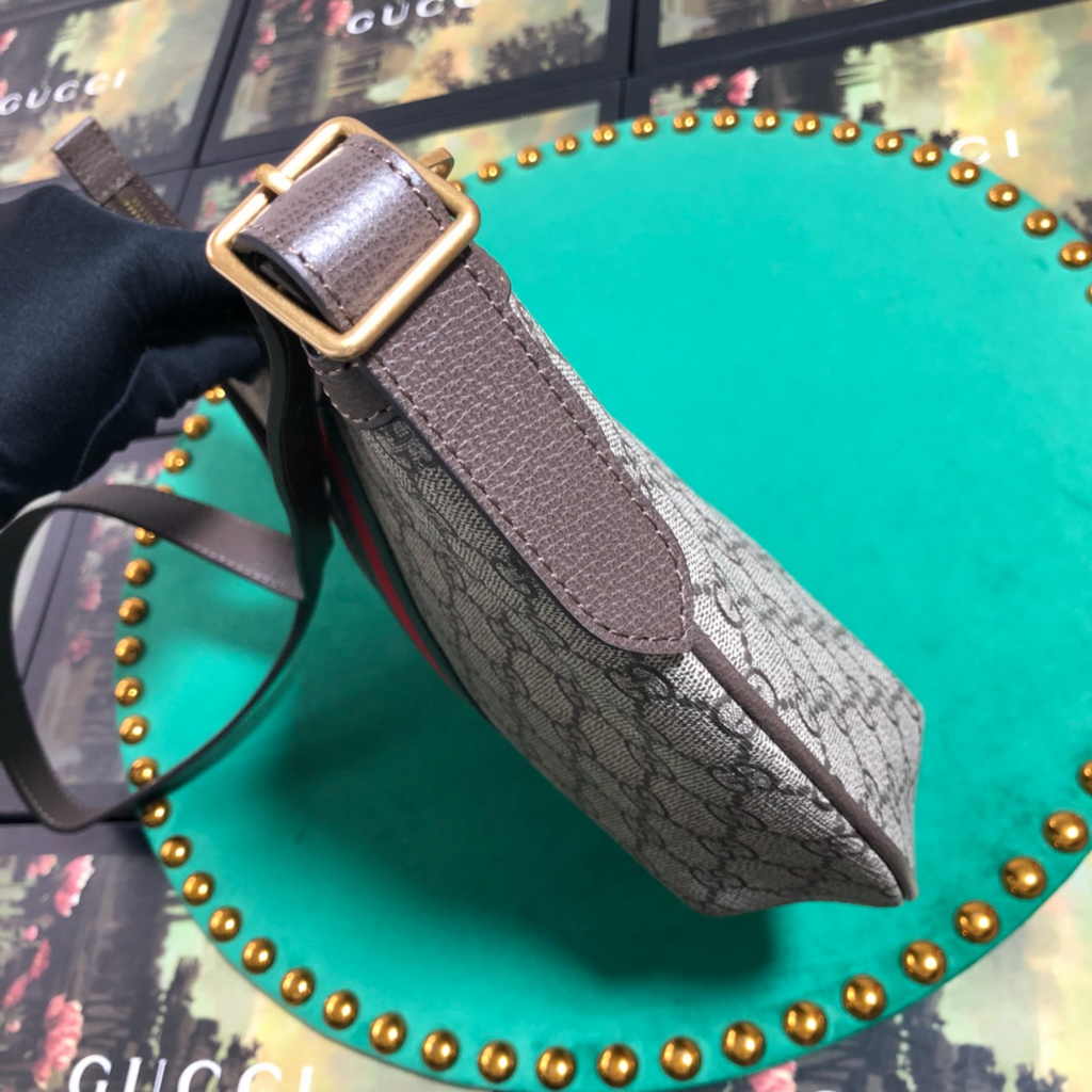 Gucci Ophidia GG small crossbody bag 598125 brown leather